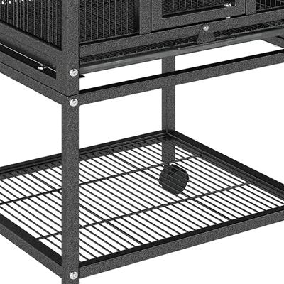 Show full view: Wooflex Metal Parrot Cage with Rolling Stand & Castor Wheels, 41-in, Black slide 8 of 9