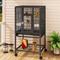 Show in main carousel: Wooflex Metal Parrot Cage with Rolling Stand & Castor Wheels, 41-in, Black slide 1 of 9
