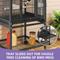 Show in main carousel: Wooflex Metal Parrot Cage with Rolling Stand & Castor Wheels, 41-in, Black slide 4 of 9