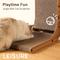 Show in main carousel: FUKUMARU Indoor L-Shape Wall Mounted Cat Toy Scratcher with Ball. Brown slide 5 of 10