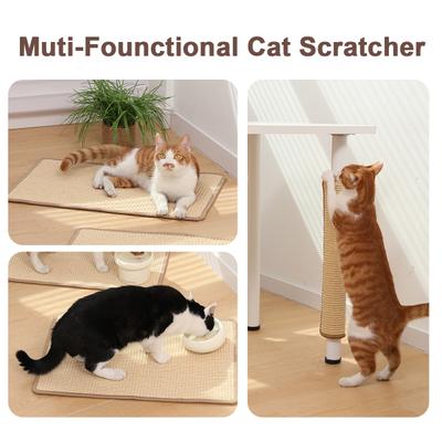 Show full view: FUKUMARU Horizontal Sisal Cat Scratcher Mat, Brown, 2 count slide 3 of 7