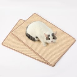 FUKUMARU Horizontal Sisal Cat Scratcher Mat, Brown, 2 count