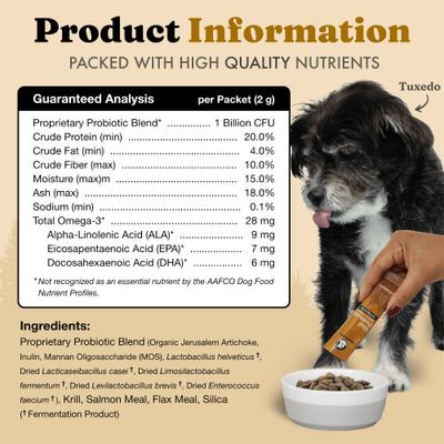 Show full view: Vital Pet Life Probiotics Wolf Microbiome Powder Digestive Supplement for Dogs, 30 count slide 8 of 10