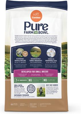 Show full view: CANIDAE Pure Farm To Bowl Small Breed Pasture-Raised Lamb & Lentil Recipe Dry Dog Food, 4-lb bag slide 4 of 12