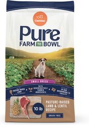 CANIDAE Pure Farm To Bowl Small Breed Pasture-Raised Lamb & Lentil Recipe Dry Dog Food, 10-lb bag