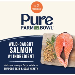 CANIDAE Pure Farm To Bowl Small Breed Wild-Caught Salmon & Lentil Recipe Dry Dog Food, 10-lb bag