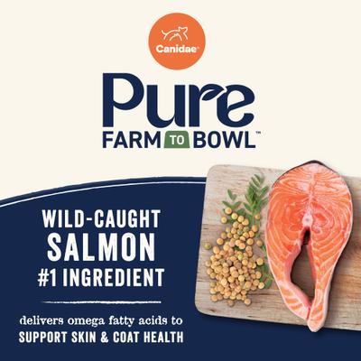 Show full view: CANIDAE Pure Farm To Bowl Small Breed Wild-Caught Salmon & Lentil Recipe Dry Dog Food, 4-lb bag slide 5 of 12