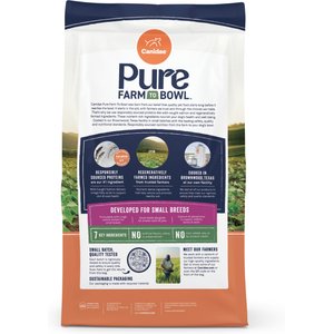 CANIDAE Pure Farm To Bowl Small Breed Wild-Caught Salmon & Lentil Recipe Dry Dog Food, 10-lb bag