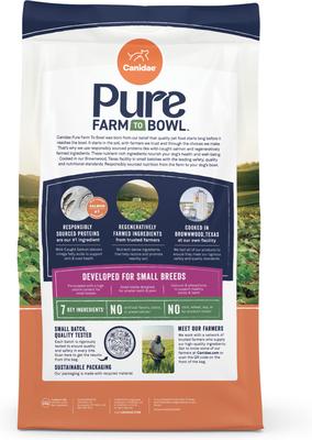 Show full view: CANIDAE Pure Farm To Bowl Small Breed Wild-Caught Salmon & Lentil Recipe Dry Dog Food, 4-lb bag slide 4 of 12