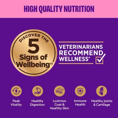 Show full view: Wellness Appetizing Entrees Chicken & Duck Natural Grain-Free Shredded Wet Cat Food, 1.4-oz pouch, case of 8 slide 7 of 12