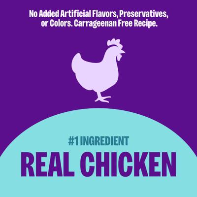 Show full view: Wellness Appetizing Entrees Chicken & Egg Shredded Wet Cat Food, 2.8-oz pouch, case of 8 slide 4 of 12