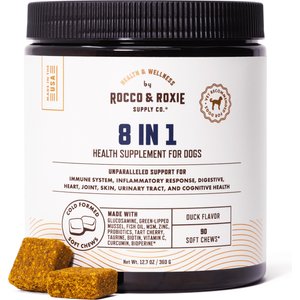 Rocco & Roxie Supply Co. 8 in 1 Duck Flavored Chew Supplement for Dogs, 90 count