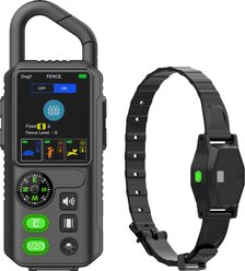 Hoistspark T810Pro Wireless Waterproof Dog Fence & Training Collar with LED Light, Black, Medium: 26-in neck, 1/2-in wide