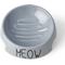 Show in main carousel: PetRageous Designs Meow Inverted Angeled 5-in Ceramic Cat Bowl, 6-oz, Grey slide 1 of 4