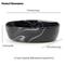 Show in main carousel: PetRageous Designs Fancy Marble Oval 7-in Stoneware Cat Bowl, Black, 2-cup slide 4 of 5