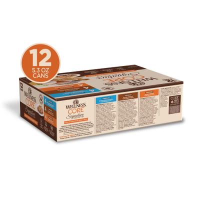 Show full view: Wellness CORE Signature Selects Poultry Selection Variety Pack Canned Cat Food, 5.3-oz can, case of 12 slide 3 of 12