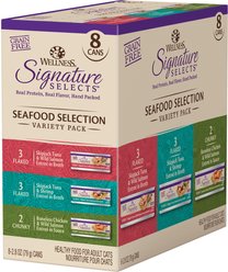 Wellness CORE Signature Selects Seafood Selection Variety Pack Canned Cat Food, 2.8-oz, case of 8