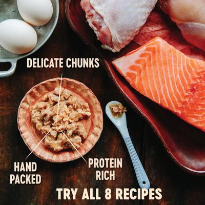 Show full view: Wellness CORE Signature Selects Chunky Boneless Chicken & Wild Salmon Entree in Sauce Grain-Free Canned Cat Food, 2.8-oz, case of 12 slide 3 of 12