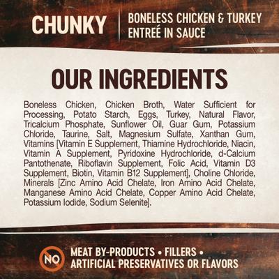 Show full view: Wellness CORE Signature Selects Chunky Boneless Chicken & Turkey Entree in Sauce Grain-Free Canned Cat Food, 5.3-oz, case of 12 slide 6 of 12