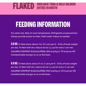 Wellness CORE Signature Selects Flaked Skipjack Tuna & Wild Salmon Entree in Broth Grain-Free Canned Cat Food, 2.8-oz, case of 12