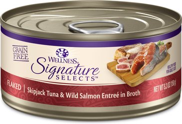 Wellness CORE Signature Selects Flaked Skipjack Tuna & Wild Salmon Entree Natural Grain-Free Wet Cat Foo...