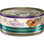 Wellness CORE Signature Selects Flaked Skipjack Tuna & Shrimp Entree in Broth Grain-Free Natural Canned Cat Food, 5.3-oz, case of 12