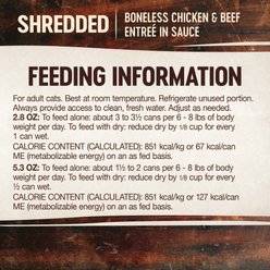 Wellness CORE Signature Selects Shredded Boneless Chicken & Beef Entree in Sauce Grain-Free Canned Cat Food, 2.8-oz, case of 12 slide 2 of 8