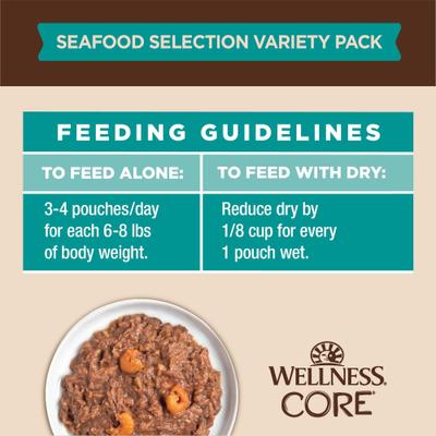 Show full view: Wellness Signature Selects Seafood Selection Variety Pack Grain-Free Flaked Wet Cat Food, 5.3-oz can, case of 12 slide 10 of 12