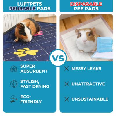 Show full view: LuftPets Washable Rabbit & Guinea Pig Cage Liner Bedding, Blue, 24 x 47-in, 2 count slide 4 of 9