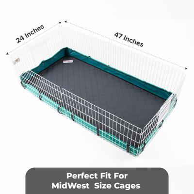 Show full view: LuftPets Washable Rabbit & Guinea Pig Cage Liner Bedding, 24 x 47-in, Gray slide 2 of 10
