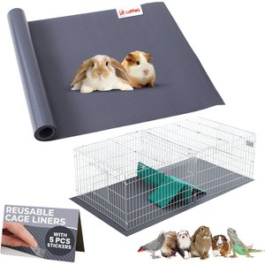 LuftPets Waterproof Guinea Pig Cage Liner, Gray, 18 x 79-in