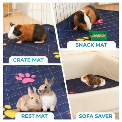 Show full view: LuftPets Washable Rabbit & Guinea Pig Cage Liner Bedding, Blue, 24 x 47-in, 2 count slide 8 of 9