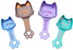 KibbleScoop Personalized Cat Shaped Cat Food Scoop, Orange, 1/4-cup