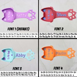 KibbleScoop Personalized Cat Shaped Cat Food Scoop, Black, 1/8-cup slide 2 of 4