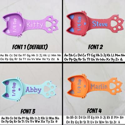 Show full view: KibbleScoop Personalized Cat Shaped Cat Food Scoop, Orange, 1/4-cup slide 3 of 4