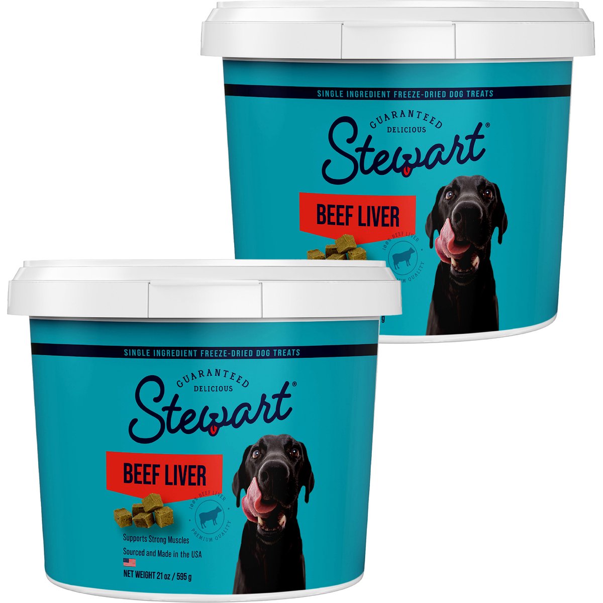 Stewart Beef Liver Single Ingredient Freeze-Dried Raw Dog Treats, 42-oz bundle
