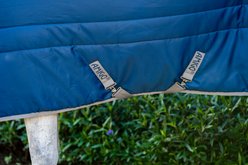Amigo Ripstop Insulator Plus 350g Horse Stable Blanket, Navy, Titanium Grey, 84-in slide 2 of 5