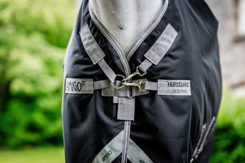 Show full view: Amigo 1200D 100g Horse Turnout, Black, Titanium Grey, Silver, 66-in slide 6 of 6