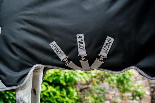 Show full view: Amigo 1200D 100g Horse Turnout, Black, Titanium Grey, Silver, 66-in slide 3 of 6