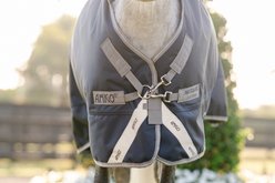 Amigo 1200D Plus 250g Pony Horse Turnout, Navy, Titanium Grey, Silver, 60-in slide 2 of 7