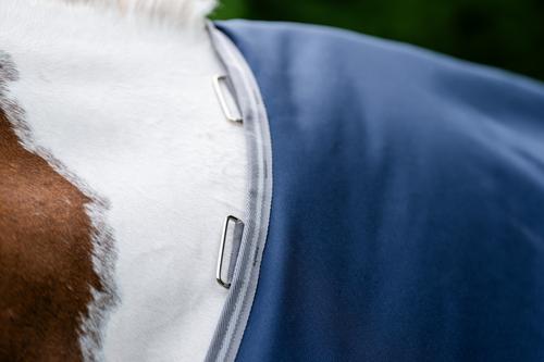 Show full view: Amigo 1200D 250g X-Large Horse Turnout, Navy, Titanium Grey, Silver, 72-in slide 2 of 6