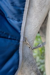 Amigo Ripstop Insulator Plus 200g Horse Stable Blanket, Navy, Titanium Grey, 69-in slide 2 of 5