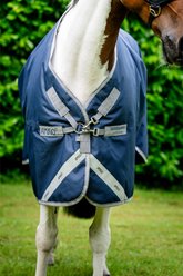 Amigo 1200D 250g X-Large Horse Turnout, Navy, Titanium Grey, Silver, 75-in slide 2 of 6