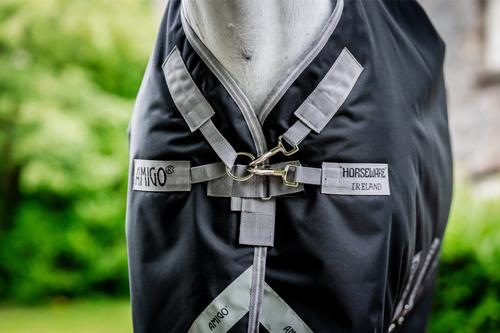 Show full view: Amigo 1200D Plus 0g Horse Turnout, Black, Titanium Grey, Silver, 81-in slide 3 of 5