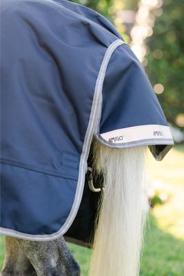 Show full view: Amigo 1200D Plus 0g Pony Horse Turnout, Navy, Titanium Grey, Silver, 45-in slide 6 of 7