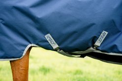 Amigo Ripstop 900D 200g HorseTurnout, Navy, Titanium Grey, 78-in slide 2 of 6