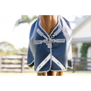 Amigo 1200D 0g Horse Turnout, Navy, Titanium Grey, Silver, 81-in