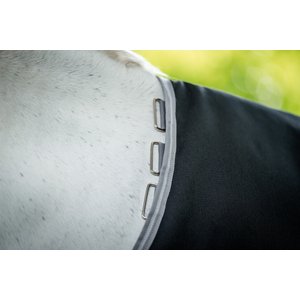 Amigo 1200D 0g Horse Turnout, Black, Titanium Grey, Silver, 78-in