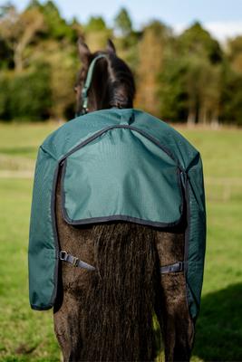 Show full view: Amigo Ripstop 900D 0g HorseTurnout, Dynasty Green, Navy, Silver, 72-in slide 8 of 9