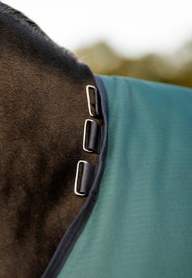 Show full view: Amigo Ripstop 900D 0g HorseTurnout, Dynasty Green, Navy, Silver, 72-in slide 5 of 9